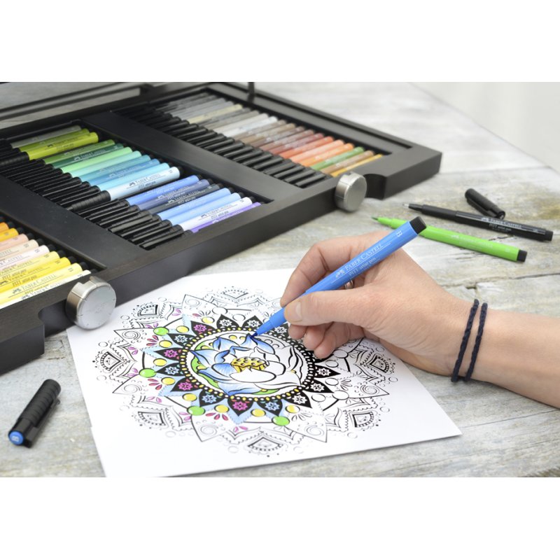 Faber-Castell PITT artist pen stylo à dessin, gris froid IV, pointe pinceau